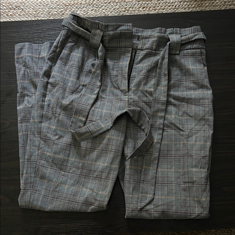 Express Women’s Gray Plaid Work Pants